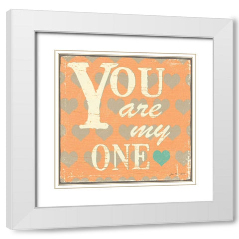 You White Modern Wood Framed Art Print with Double Matting by Moulton, Jo