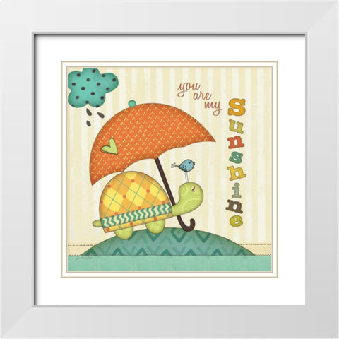 Turtle White Modern Wood Framed Art Print with Double Matting by Moulton, Jo