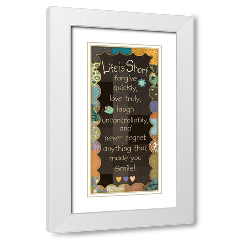 Life is Bright White Modern Wood Framed Art Print with Double Matting by Moulton, Jo