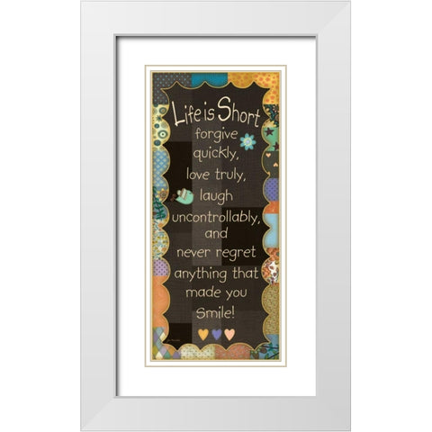 Life is Bright White Modern Wood Framed Art Print with Double Matting by Moulton, Jo