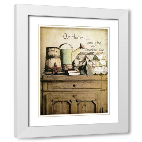 Home White Modern Wood Framed Art Print with Double Matting by Moulton, Jo