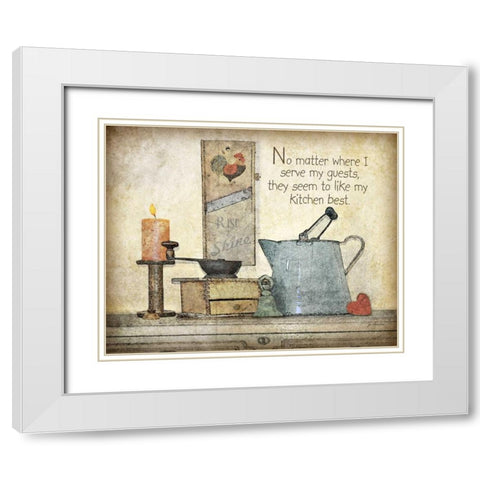 My Kitchen White Modern Wood Framed Art Print with Double Matting by Moulton, Jo