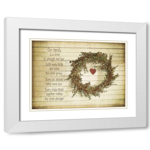 Our Family White Modern Wood Framed Art Print with Double Matting by Moulton, Jo