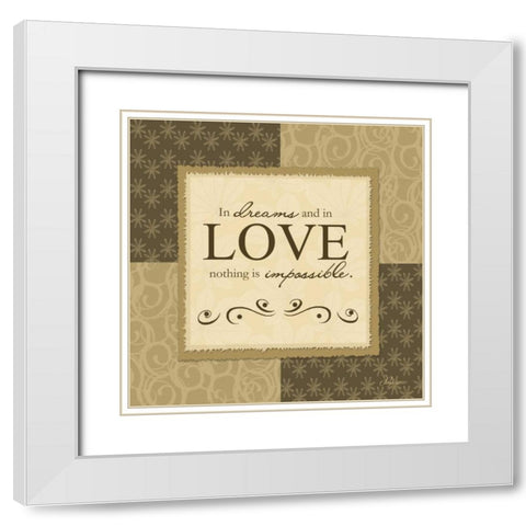 In Dreams and In Love White Modern Wood Framed Art Print with Double Matting by Pugh, Jennifer