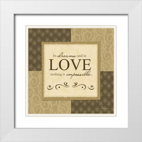 In Dreams and In Love White Modern Wood Framed Art Print with Double Matting by Pugh, Jennifer