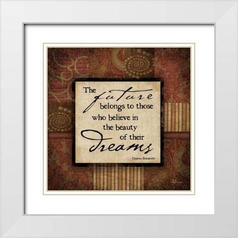 The Future White Modern Wood Framed Art Print with Double Matting by Pugh, Jennifer