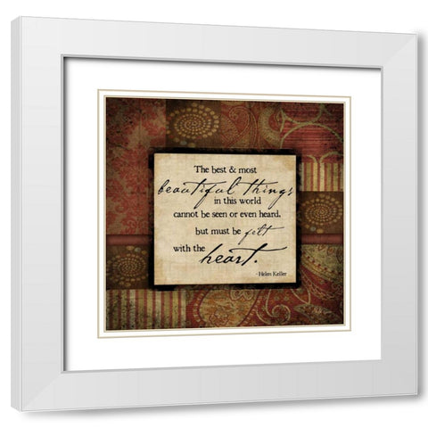 Beautiful Things White Modern Wood Framed Art Print with Double Matting by Pugh, Jennifer