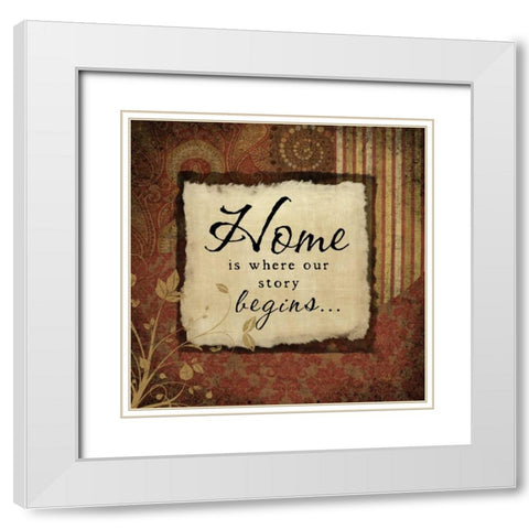 Home White Modern Wood Framed Art Print with Double Matting by Pugh, Jennifer