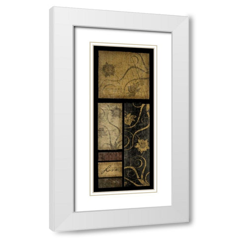 Love White Modern Wood Framed Art Print with Double Matting by Pugh, Jennifer