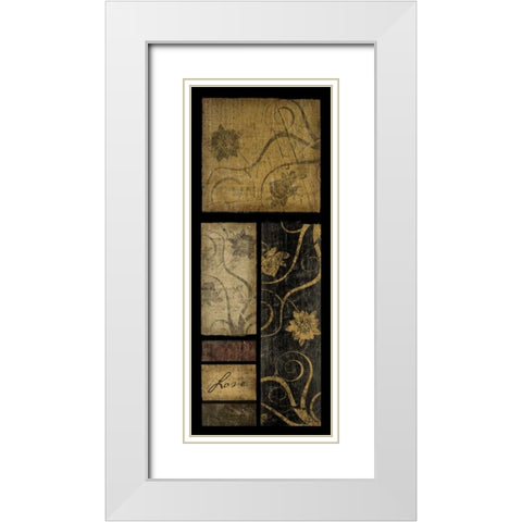 Love White Modern Wood Framed Art Print with Double Matting by Pugh, Jennifer