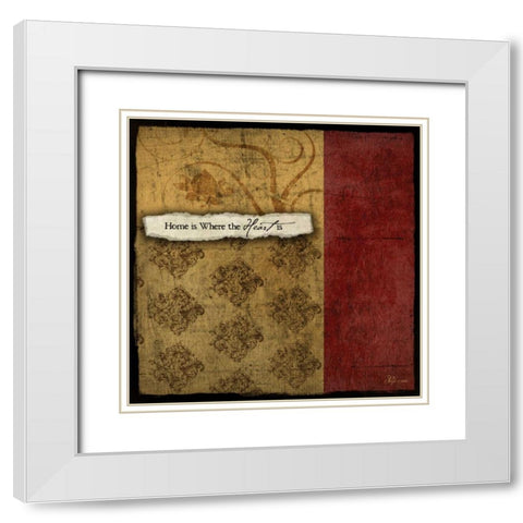 Home White Modern Wood Framed Art Print with Double Matting by Pugh, Jennifer