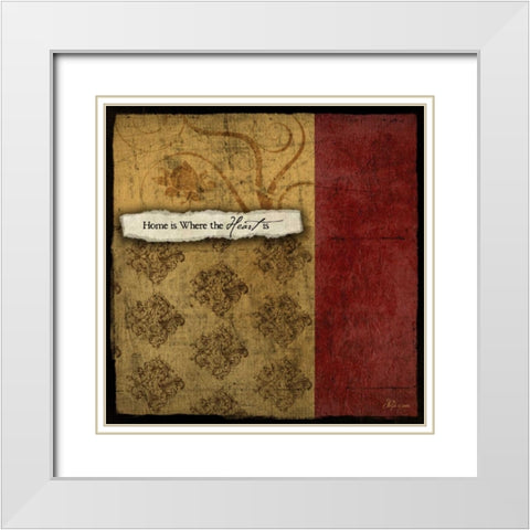 Home White Modern Wood Framed Art Print with Double Matting by Pugh, Jennifer