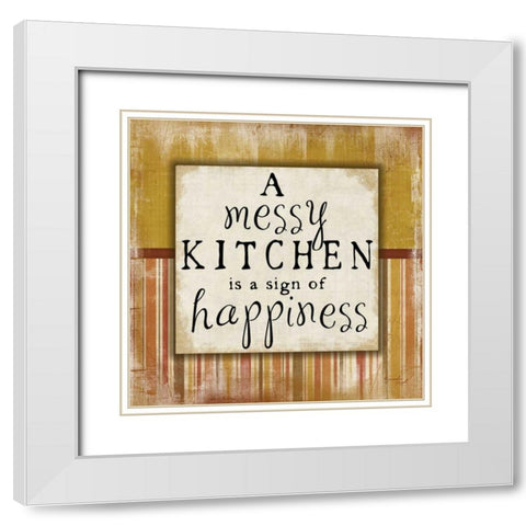 Messy Kitchen White Modern Wood Framed Art Print with Double Matting by Pugh, Jennifer