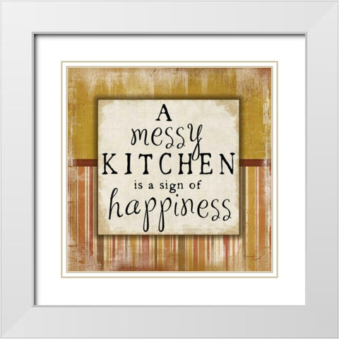 Messy Kitchen White Modern Wood Framed Art Print with Double Matting by Pugh, Jennifer