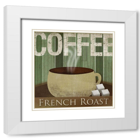 French Roast White Modern Wood Framed Art Print with Double Matting by Pugh, Jennifer