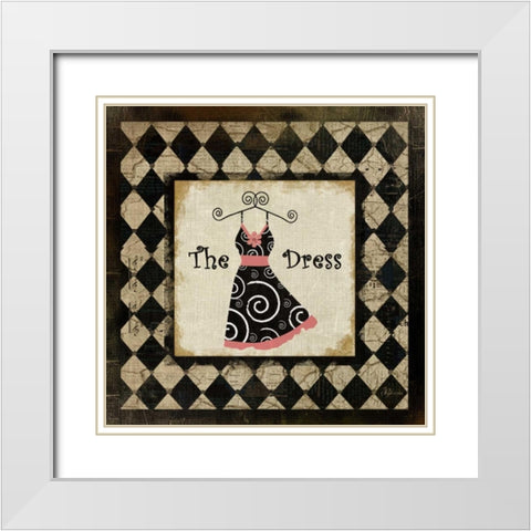 The Dress White Modern Wood Framed Art Print with Double Matting by Pugh, Jennifer