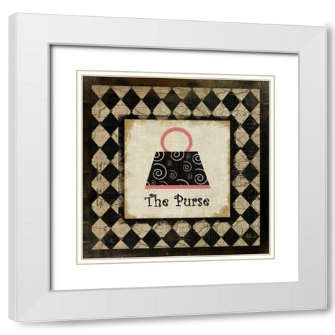 The Purse White Modern Wood Framed Art Print with Double Matting by Pugh, Jennifer