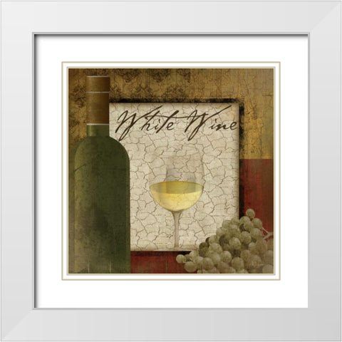 White Wine White Modern Wood Framed Art Print with Double Matting by Pugh, Jennifer
