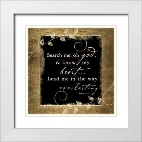 Search Me-Oh God White Modern Wood Framed Art Print with Double Matting by Pugh, Jennifer