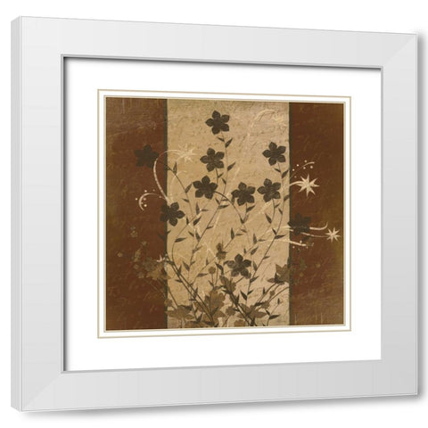 Flowers II White Modern Wood Framed Art Print with Double Matting by Pugh, Jennifer