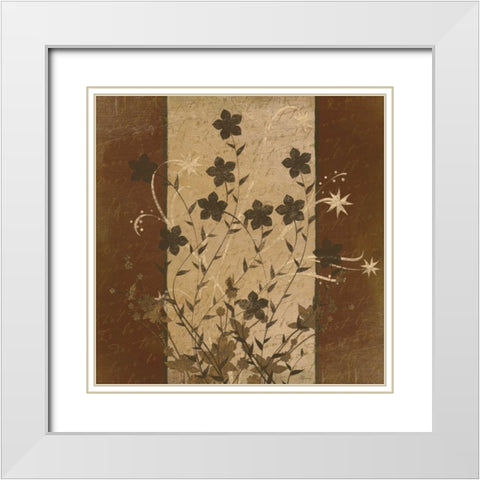 Flowers II White Modern Wood Framed Art Print with Double Matting by Pugh, Jennifer