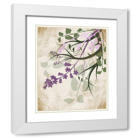 Lavender and Sage II White Modern Wood Framed Art Print with Double Matting by Pugh, Jennifer