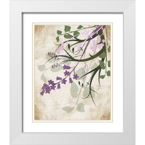Lavender and Sage II White Modern Wood Framed Art Print with Double Matting by Pugh, Jennifer