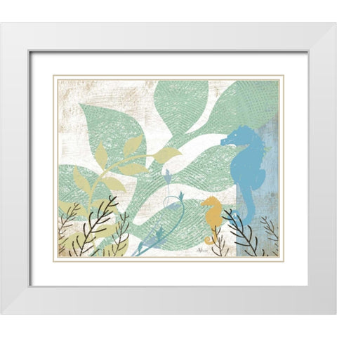 Sea Life I White Modern Wood Framed Art Print with Double Matting by Pugh, Jennifer