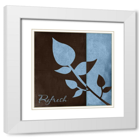 Refresh White Modern Wood Framed Art Print with Double Matting by Pugh, Jennifer