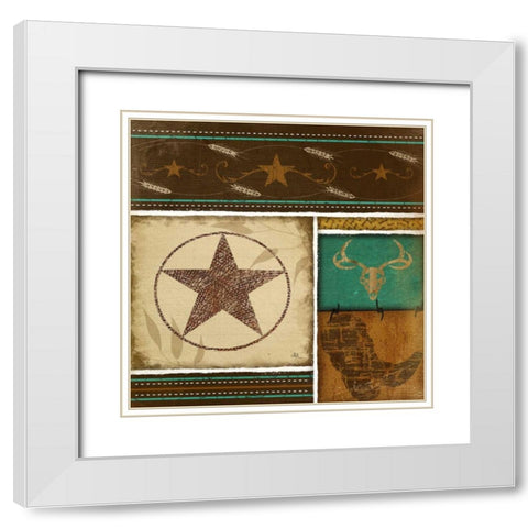 Western Star White Modern Wood Framed Art Print with Double Matting by Pugh, Jennifer