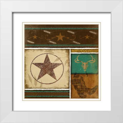 Western Star White Modern Wood Framed Art Print with Double Matting by Pugh, Jennifer