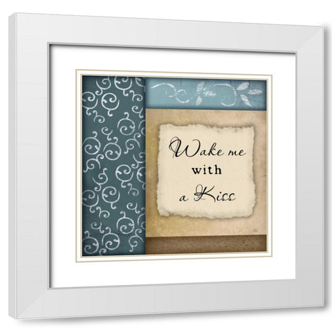 Wake Me With a Kiss White Modern Wood Framed Art Print with Double Matting by Pugh, Jennifer