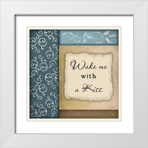 Wake Me With a Kiss White Modern Wood Framed Art Print with Double Matting by Pugh, Jennifer