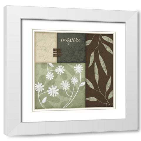 Inspire White Modern Wood Framed Art Print with Double Matting by Pugh, Jennifer