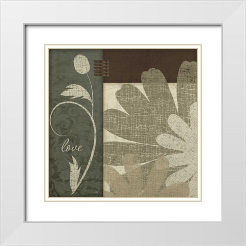 Hope White Modern Wood Framed Art Print with Double Matting by Pugh, Jennifer