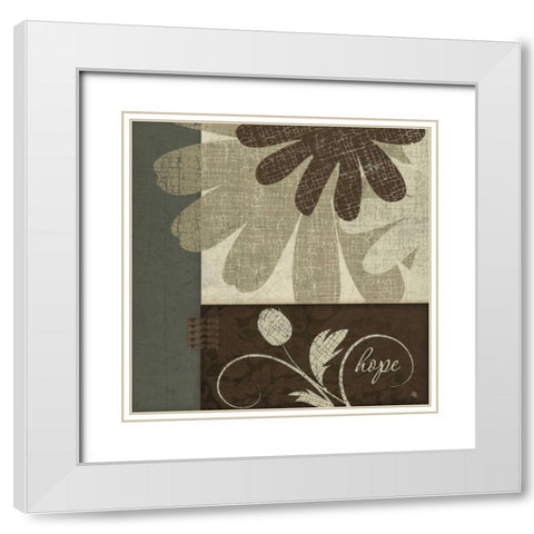 Dream White Modern Wood Framed Art Print with Double Matting by Pugh, Jennifer