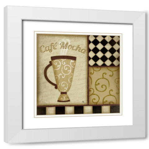 Cafe Mocha White Modern Wood Framed Art Print with Double Matting by Pugh, Jennifer