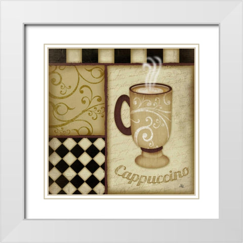 Cappuccino White Modern Wood Framed Art Print with Double Matting by Pugh, Jennifer