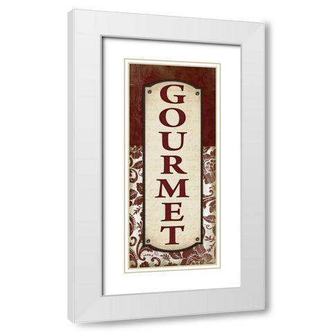 Gourmet White Modern Wood Framed Art Print with Double Matting by Pugh, Jennifer