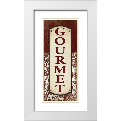 Gourmet White Modern Wood Framed Art Print with Double Matting by Pugh, Jennifer