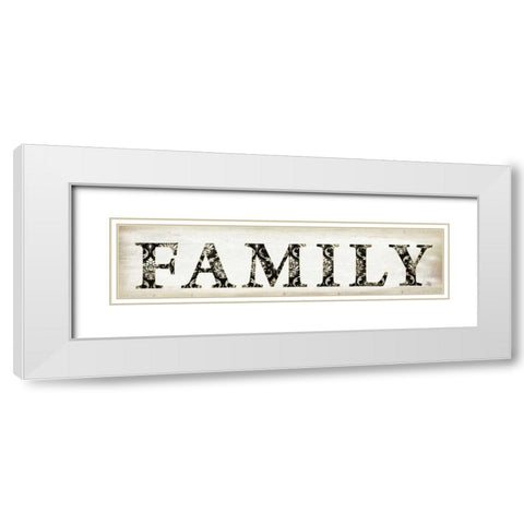 Family White Modern Wood Framed Art Print with Double Matting by Pugh, Jennifer