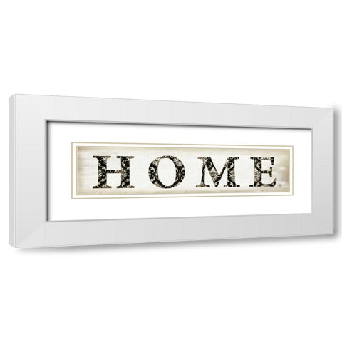 Home White Modern Wood Framed Art Print with Double Matting by Pugh, Jennifer