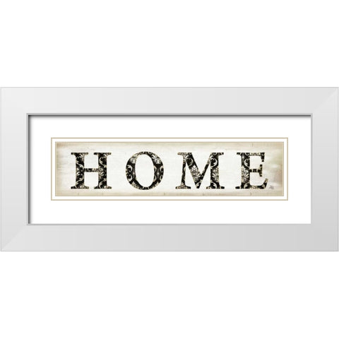 Home White Modern Wood Framed Art Print with Double Matting by Pugh, Jennifer