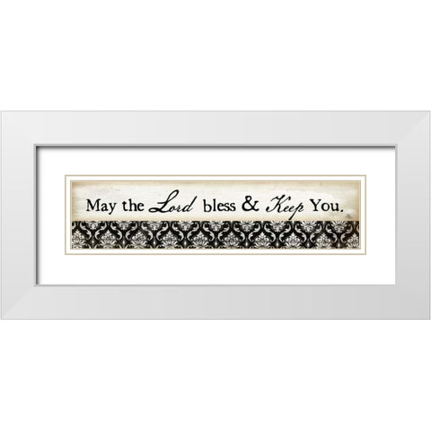 May the Lord White Modern Wood Framed Art Print with Double Matting by Pugh, Jennifer
