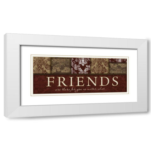 Friends White Modern Wood Framed Art Print with Double Matting by Pugh, Jennifer