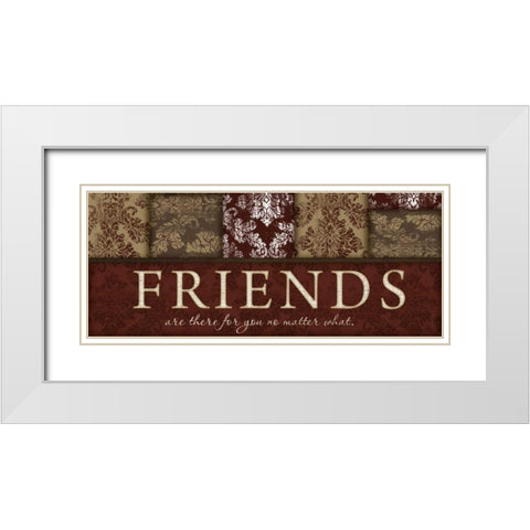 Friends White Modern Wood Framed Art Print with Double Matting by Pugh, Jennifer