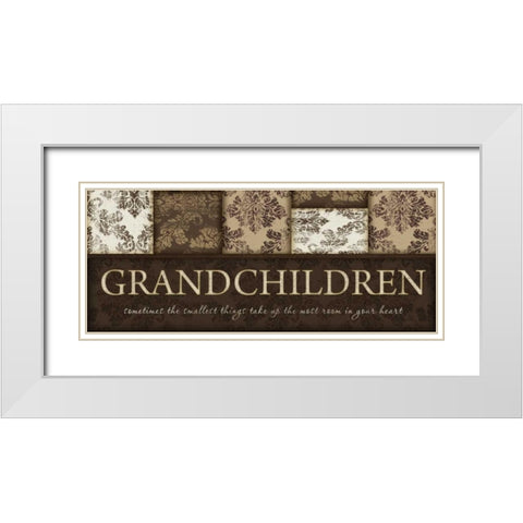 Grandchildren White Modern Wood Framed Art Print with Double Matting by Pugh, Jennifer