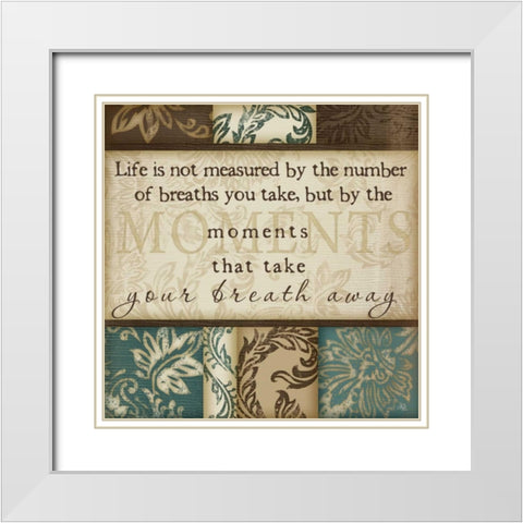 Moments White Modern Wood Framed Art Print with Double Matting by Pugh, Jennifer