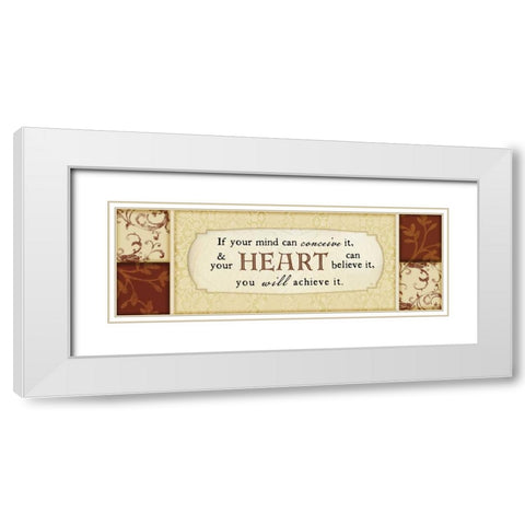 If Your Mind Can White Modern Wood Framed Art Print with Double Matting by Pugh, Jennifer