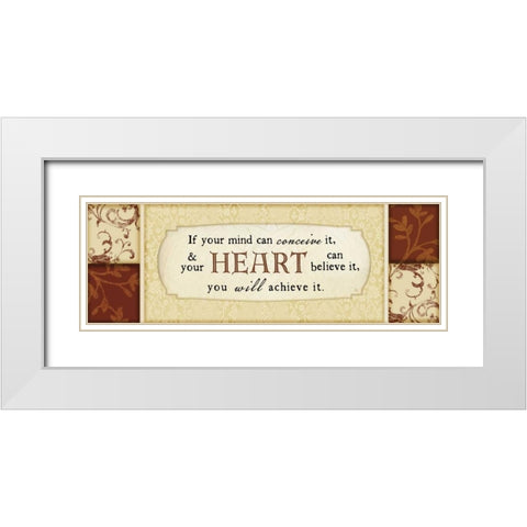 If Your Mind Can White Modern Wood Framed Art Print with Double Matting by Pugh, Jennifer